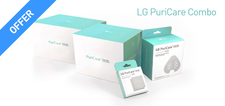 LG PuriCare Combo: Mask + UV Case + Box of Inner Covers + Filters